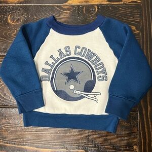 NFL Kids Vintage 1980s Blue and White Dallas Cowboys Sweatshirt